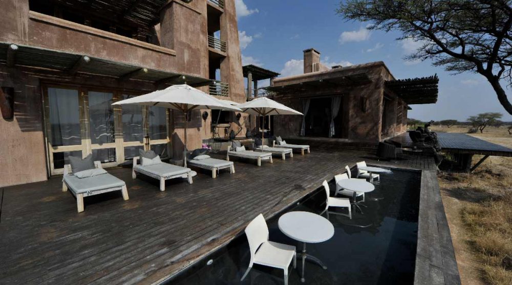 La terrasse de l'Onguma Fort Lodge