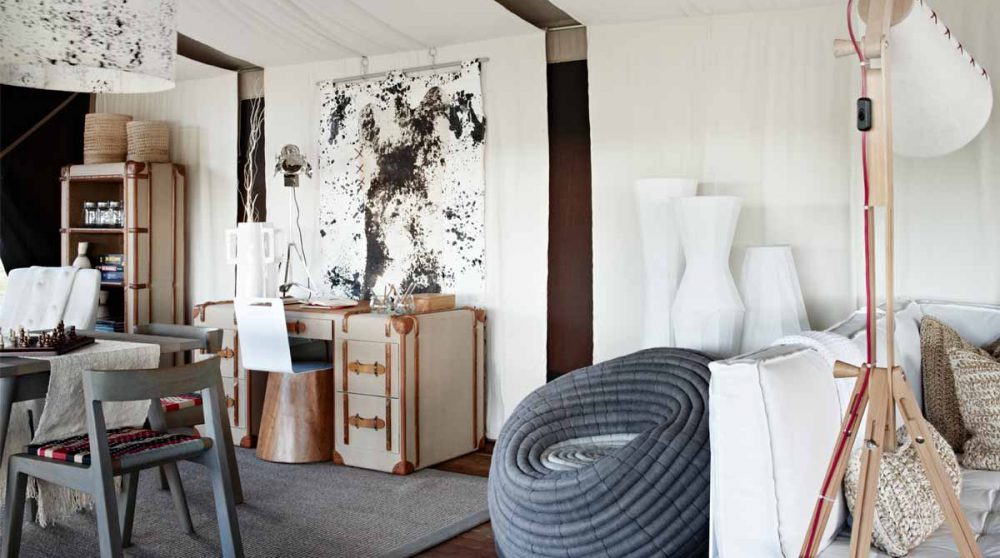 Le salon du Singita Mara Tented Camp