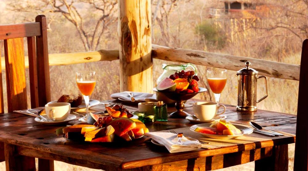 Petit-déjeuner au Tarangire Treetops