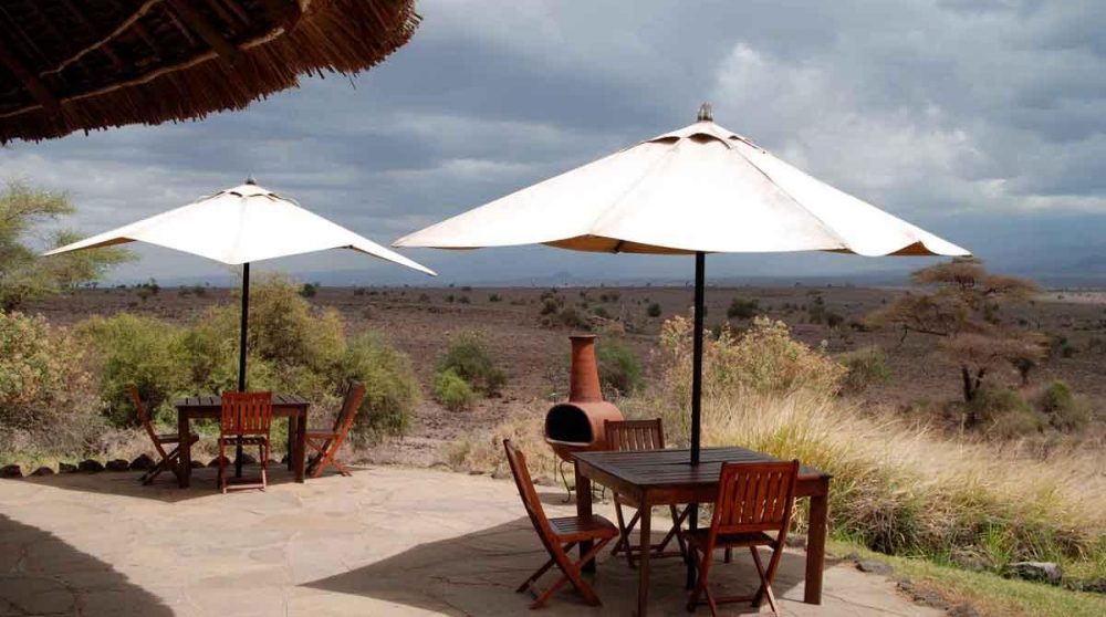 La terrasse du Tortilis Camp