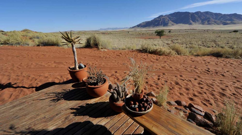 La vue depuis le Wolwedans Dune Camp