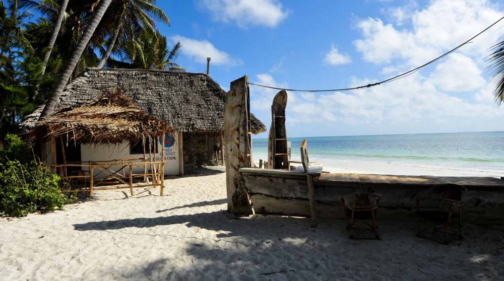 La plage sur l'île de Zanzibar