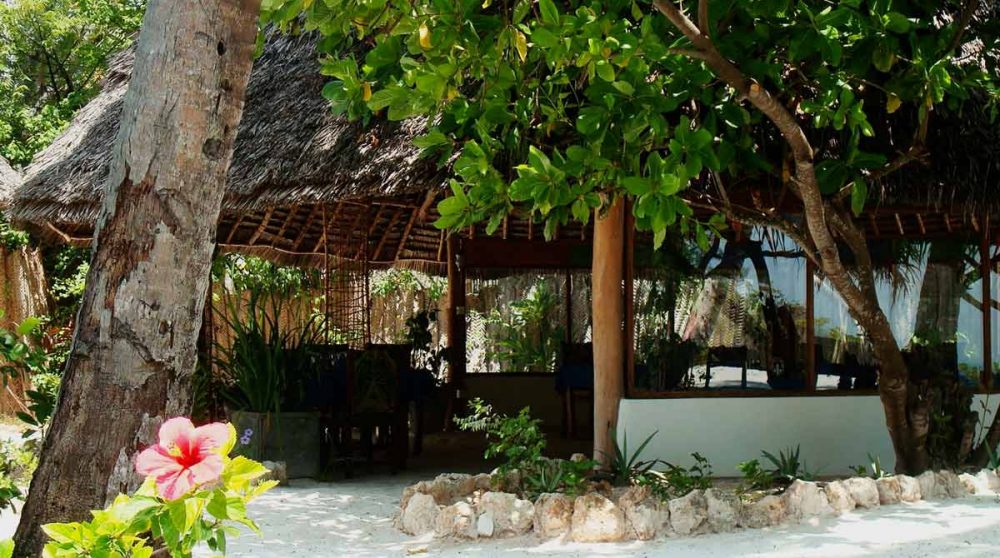 Le restaurant de la plage à Zanzibar