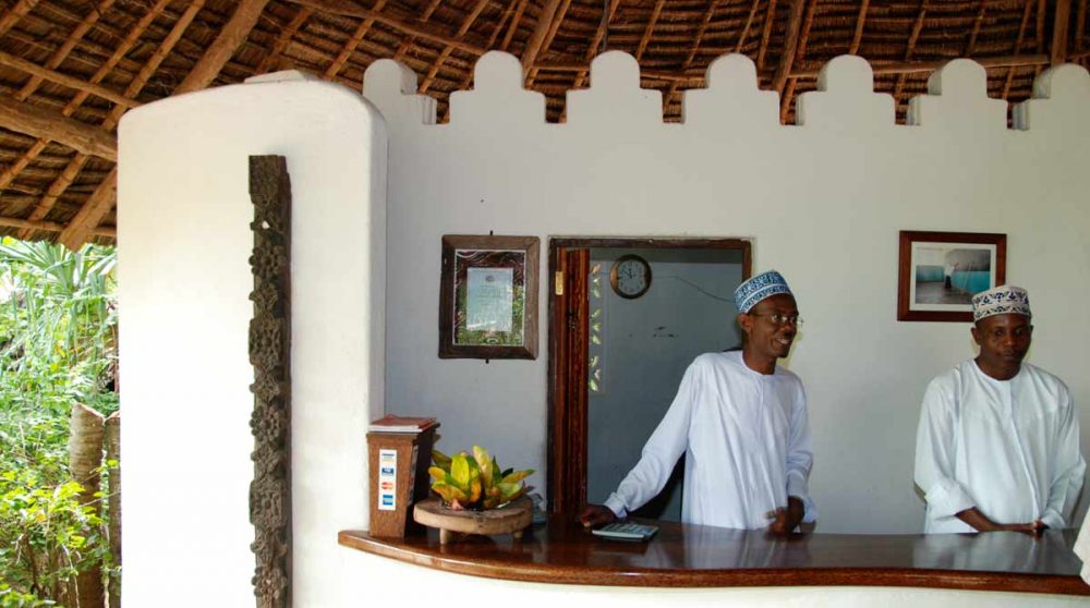 La réception de l'hôtel