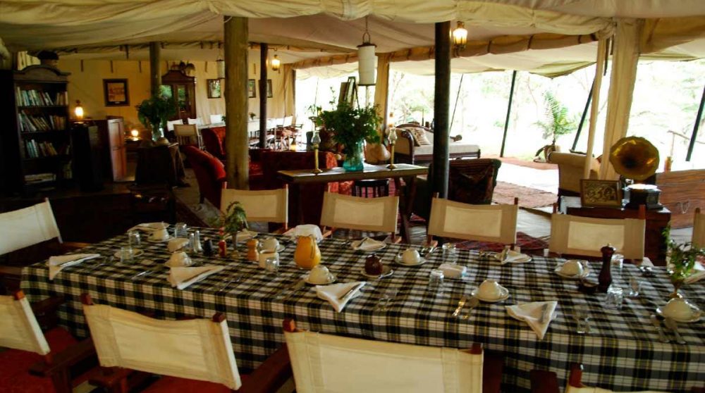 La salle à manger au Kenya