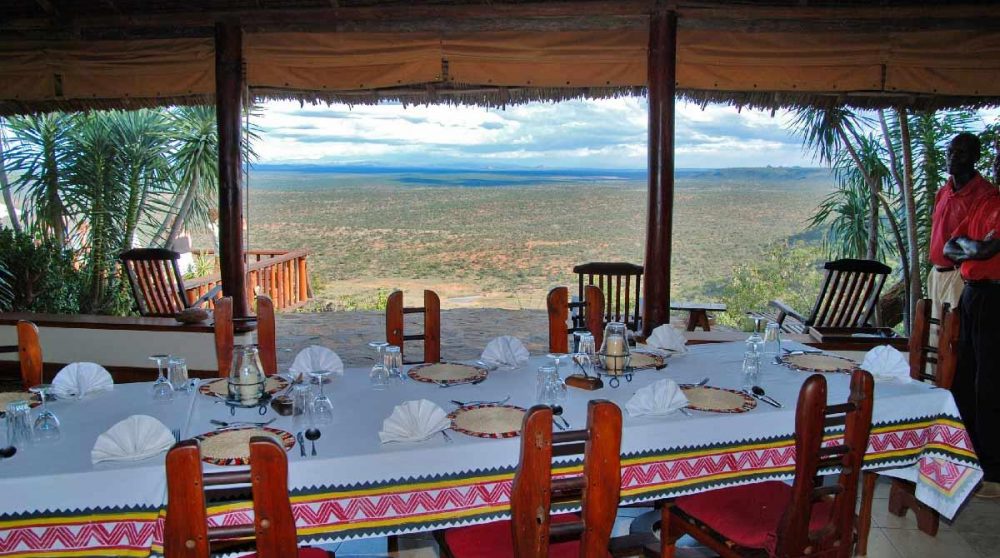 La vue depuis la salle à manger à Laikipia