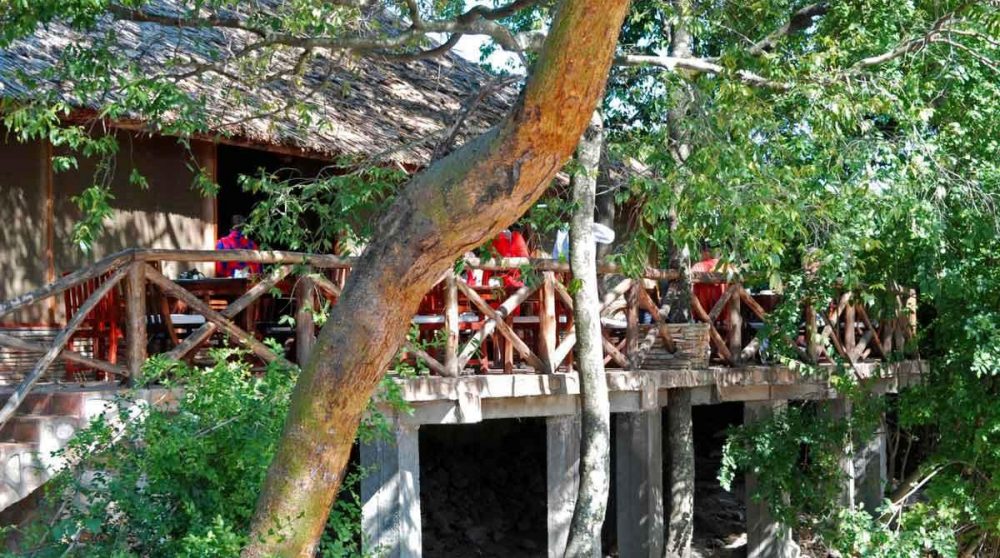 Vue sur la terrasse au Kenya