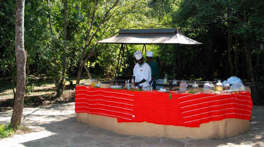 Extérieur d'une tente au Kenya