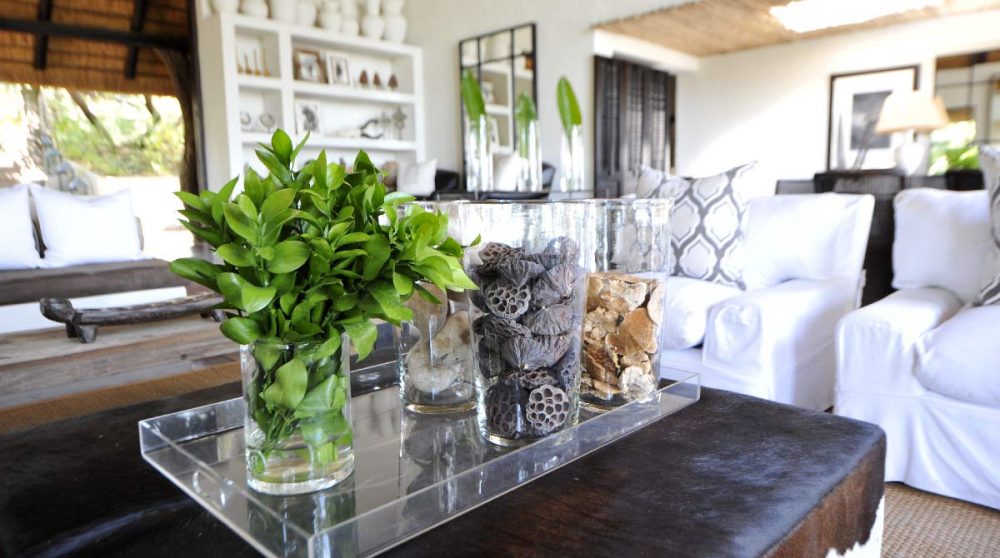 Décoration naturelle dans le salon près du parc Kruger