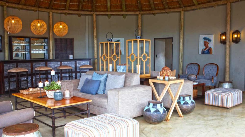 L'intérieur du camp en Afrique du Sud