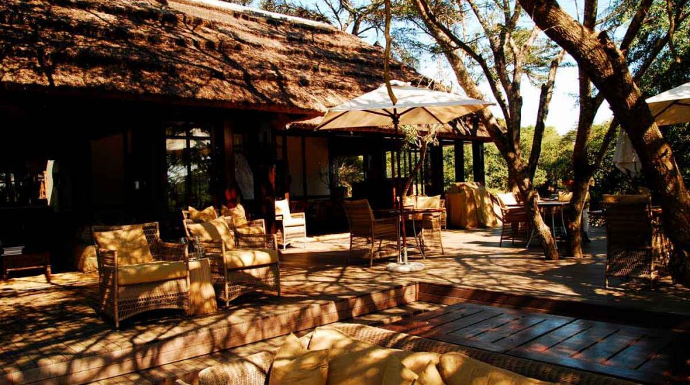 La terrasse du restaurant en Afrique du Sud