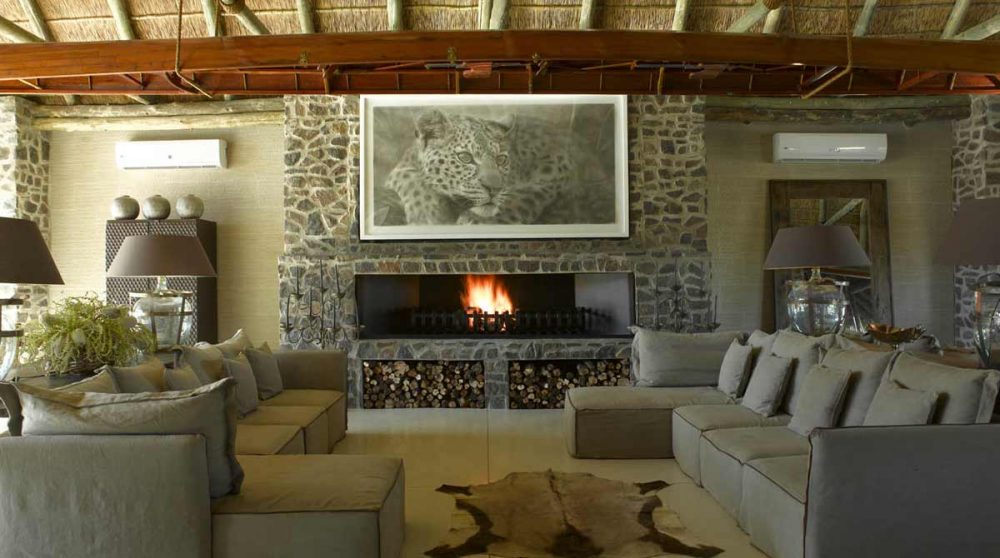 Le salon principal dans le Kalahari