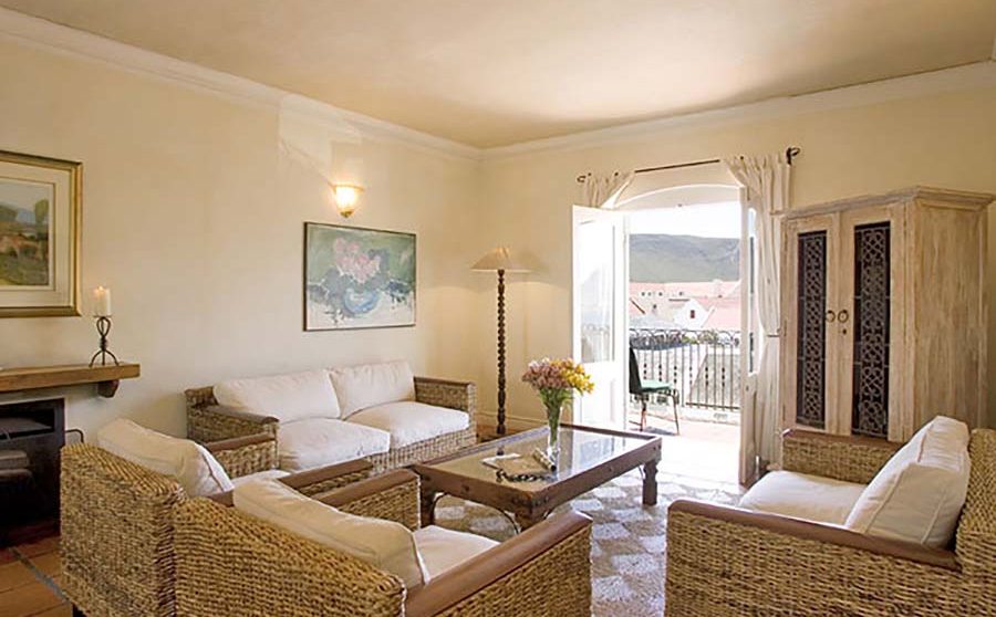 Salon de l'une des suites en Afrique du Sud