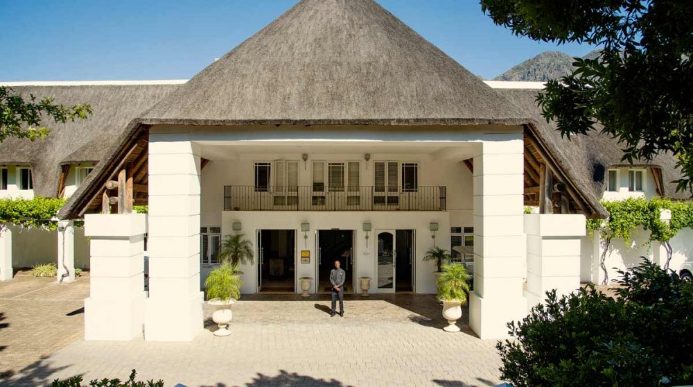 L'entrée de l'hôtel en Afrique du Sud