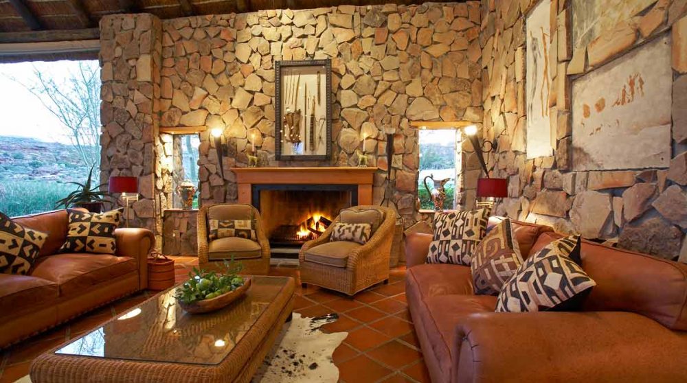 Le salon le soir dans le Cederberg