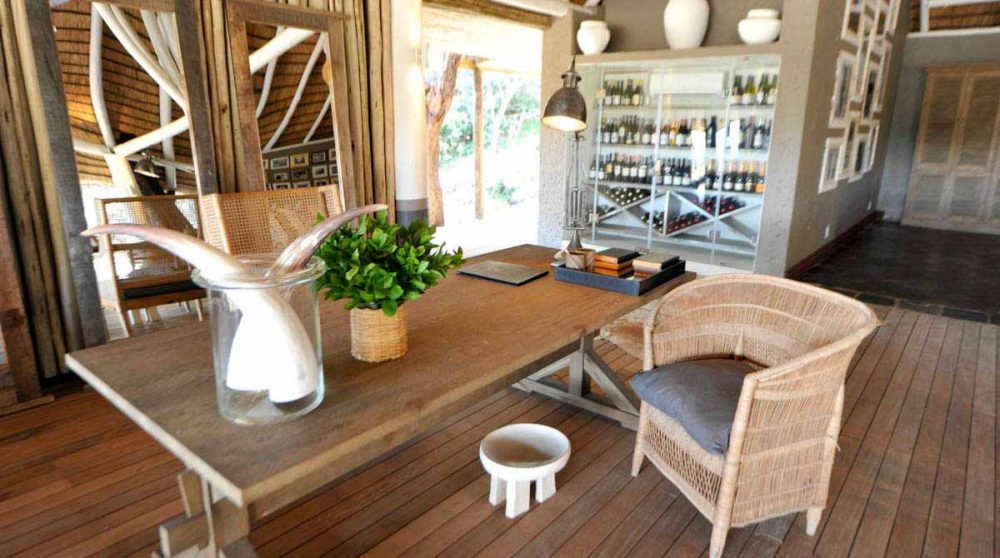 Salon du camp en Afrique du Sud