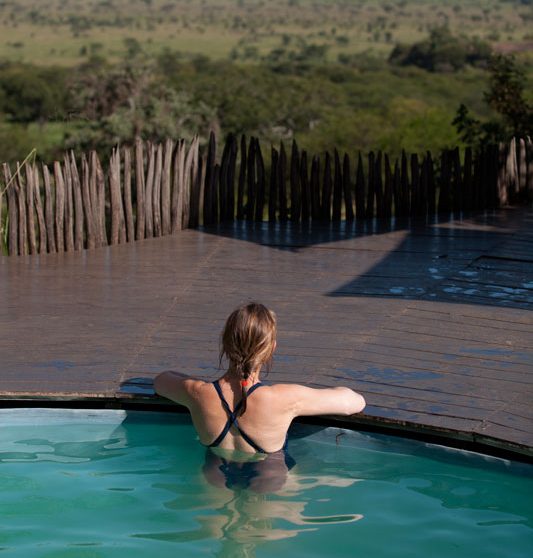 La piscine du camp dans le parc du Serengeti