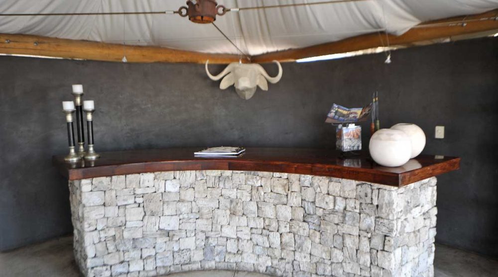 Autre vue de la tente en Namibie