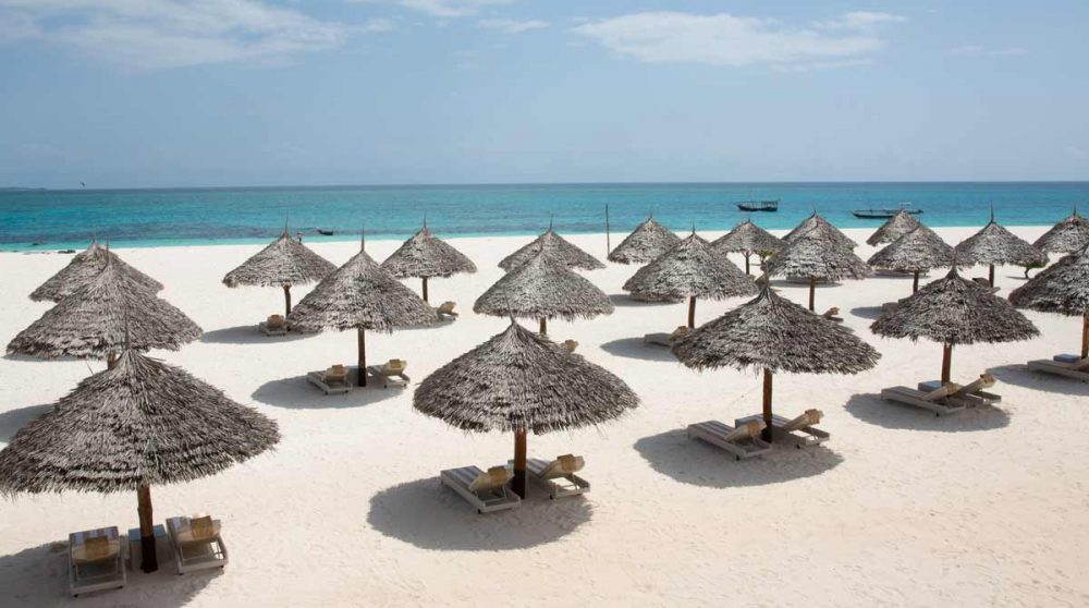 Autre vue de la plage à Zanzibar