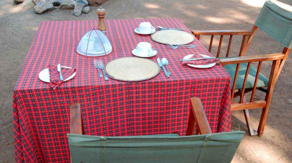 Aperçu de l'intérieur d'une tente