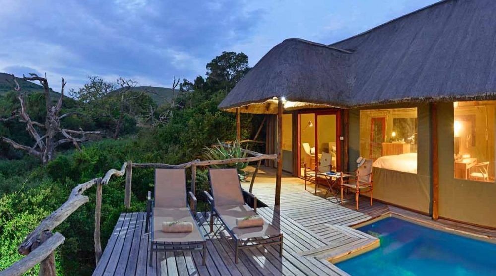 La terrasse d'une tente