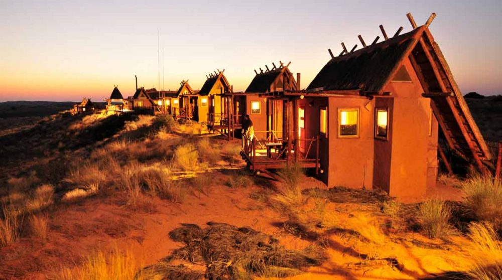 Les chambres le soir en Afrique du Sud