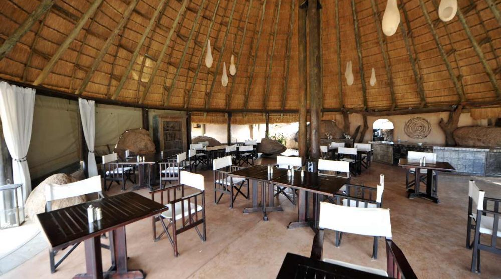 Le restaurant dans le Damaraland