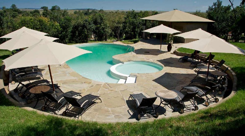 Autre vue de la piscine dans le Masai Mara