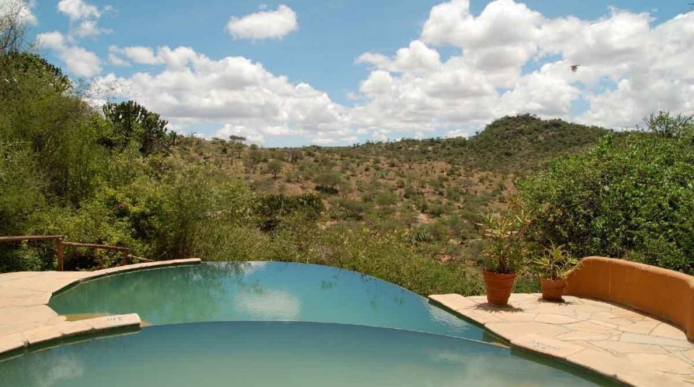 La vue depuis la piscine à Laikipia