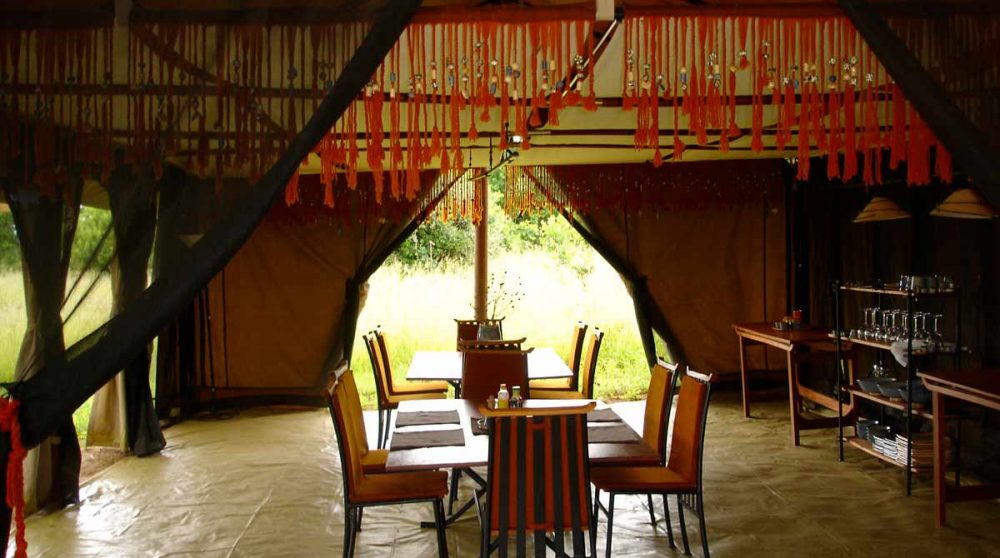 L'espace repas à Ruaha
