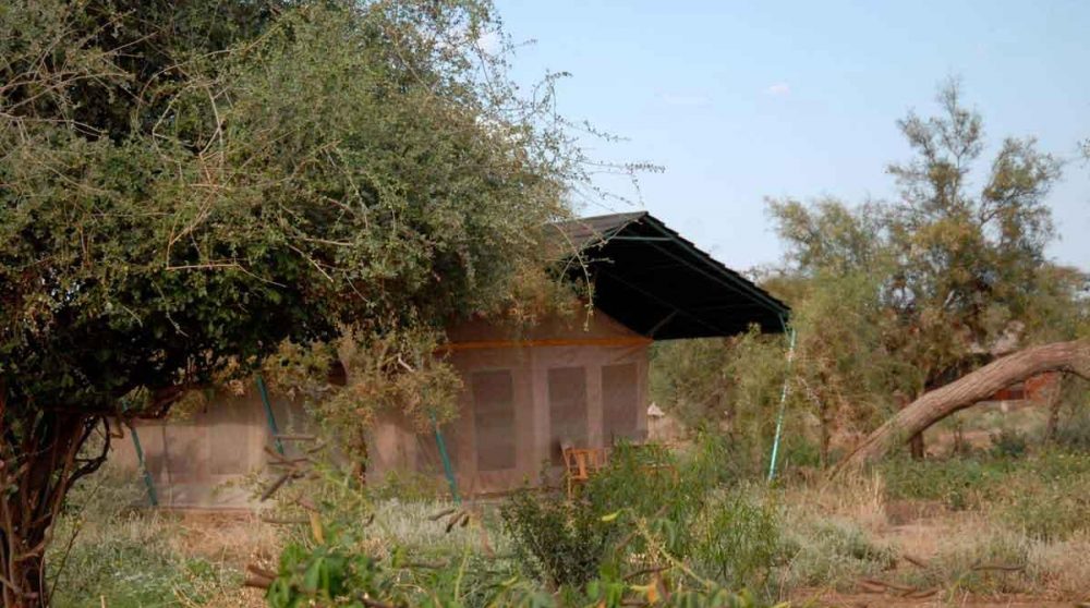 Autre vue d'une tente à Amboseli