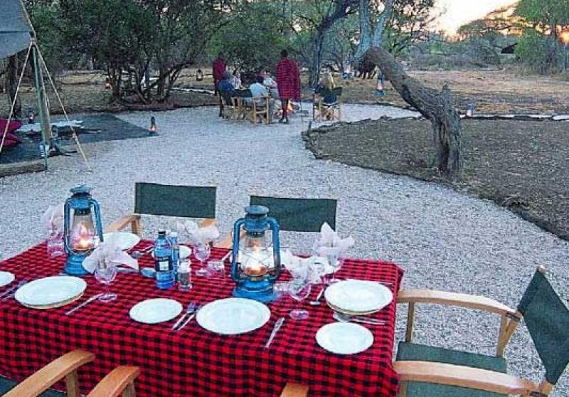 Un repas en extérieur à Amboseli
