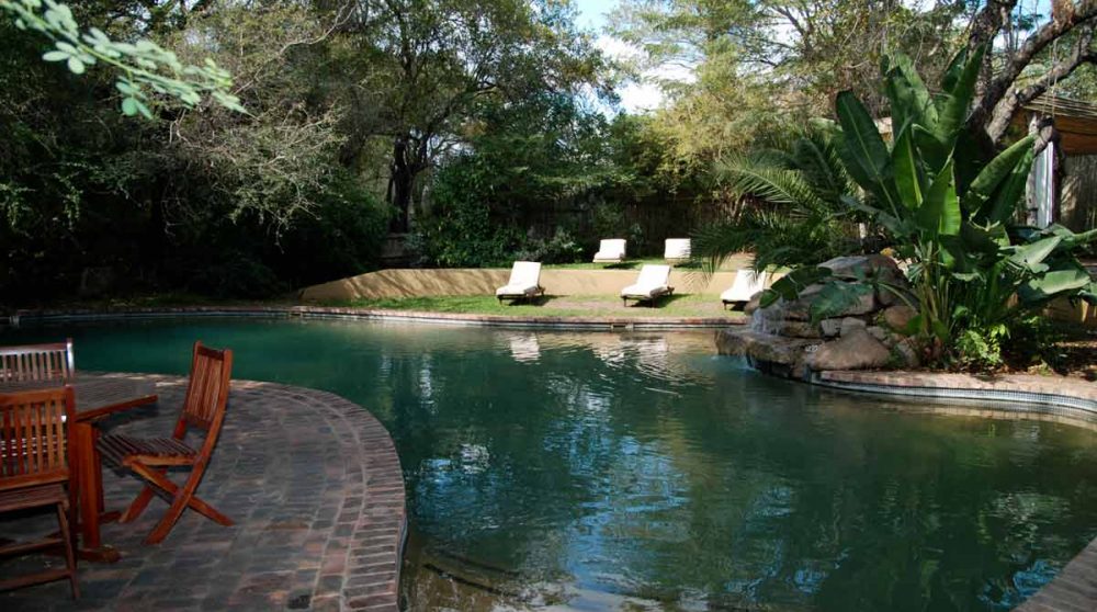 Vue sur la piscine en Afrique du Sud