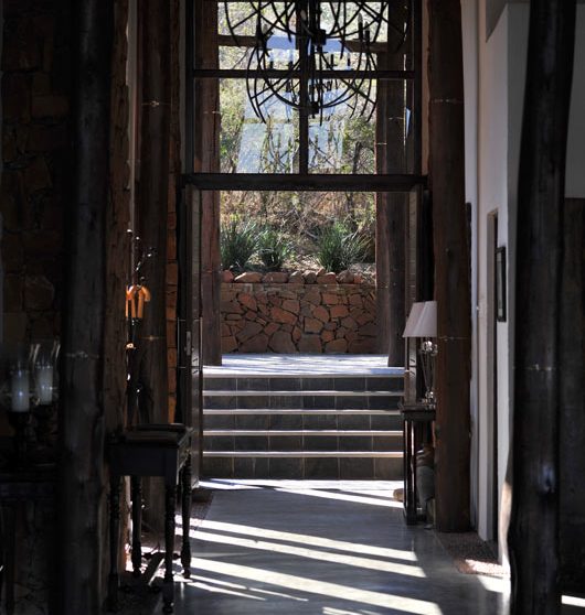 Un couloir de l'hôtel dans le Kwazulu Natal