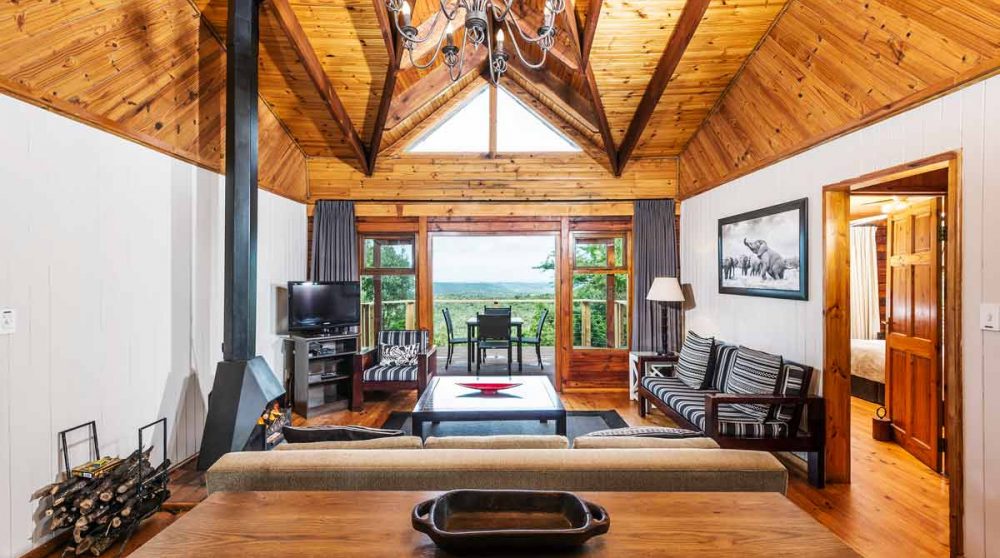 Le salon d'un chalet