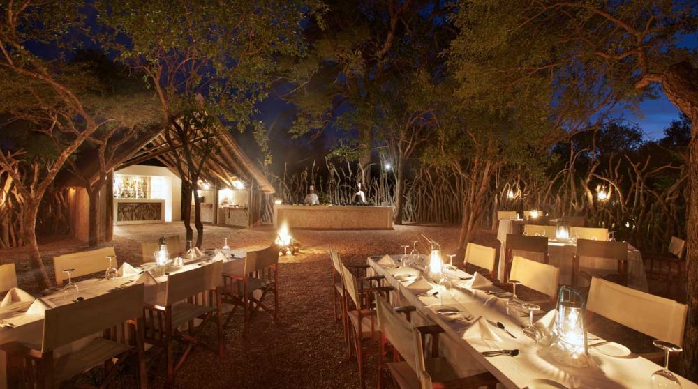 Un dîner nocturne en Afrique du Sud