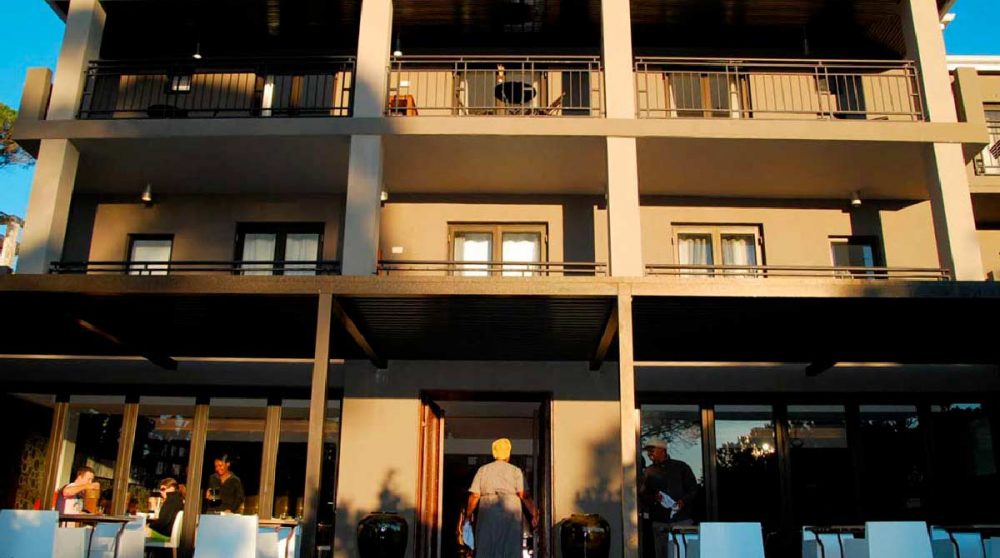 Façade de l'hôtel au Cap