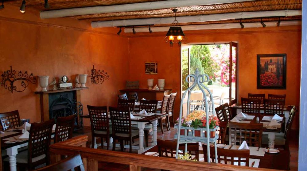 Le restaurant pour les déjeuners à Franschhoek