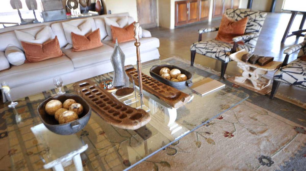 Autre aperçu du salon à Sabi Sand