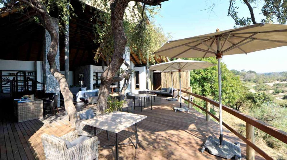 Parasol sur la terrasse en Afrique du Sud