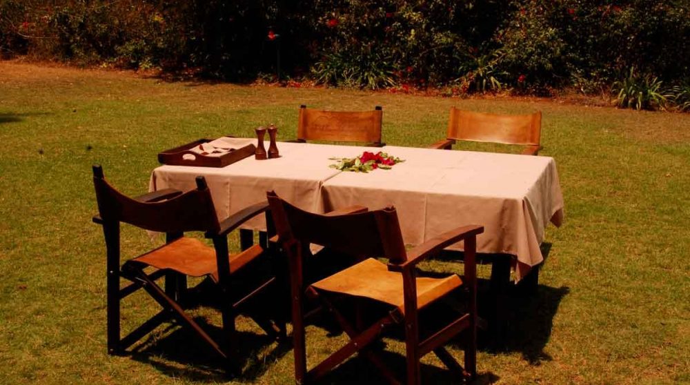 Déjeuner dans le jardin à Nairobi