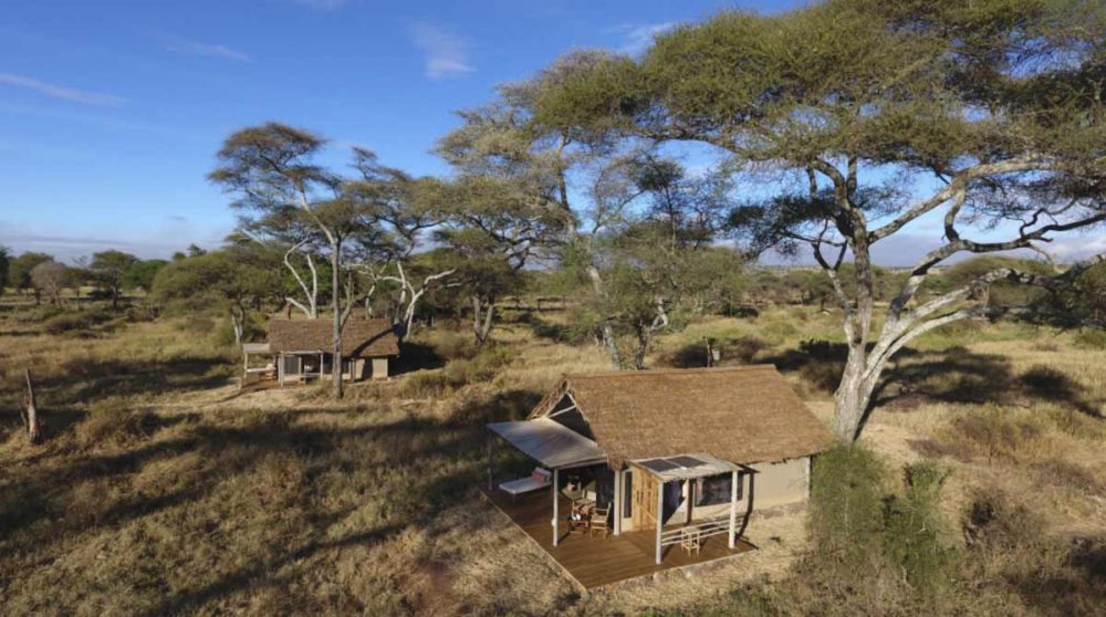 Les tentes vues du ciel