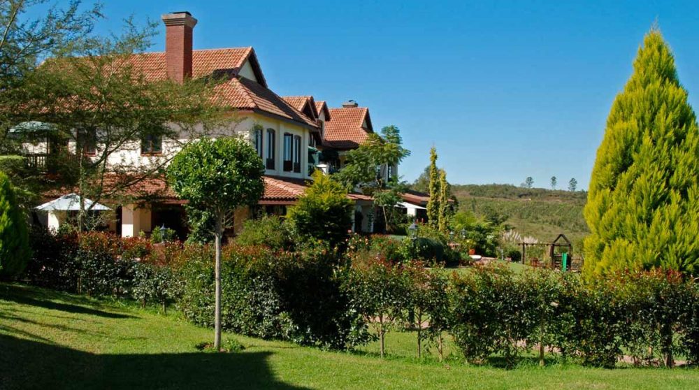 Le jardin donnant sur les chambres