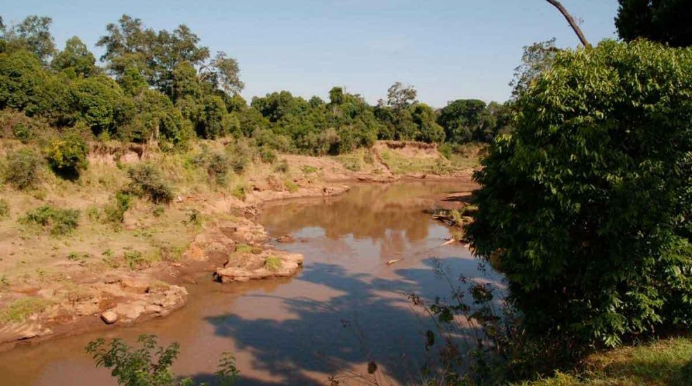 Vue sur les lits dans une tente double