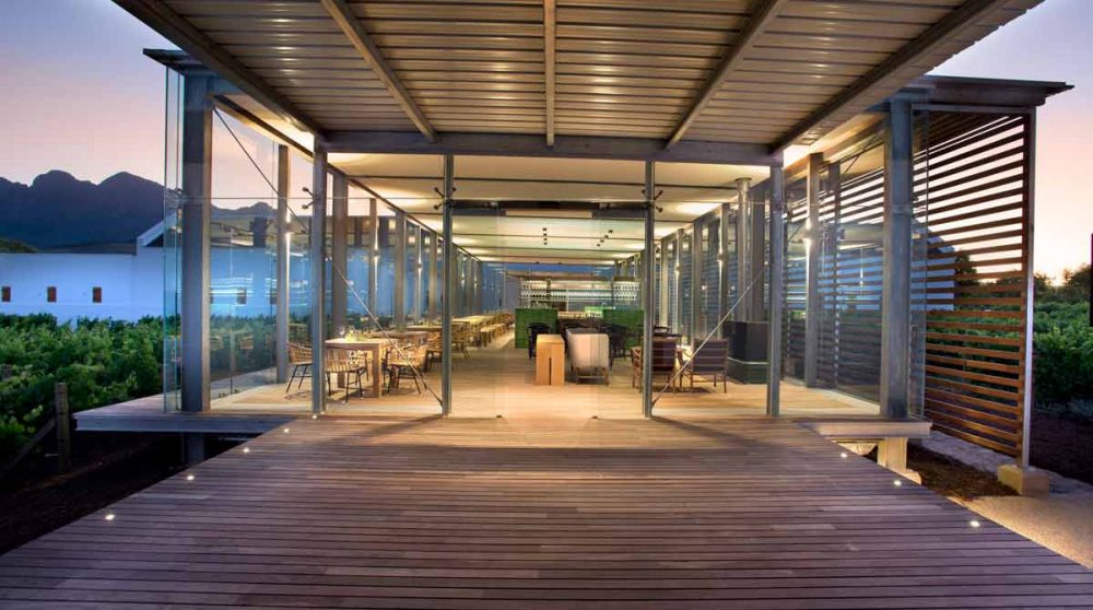 La salle de dégustation à Babylonstoren