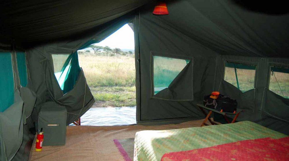 Une tente pour dormir au Kimburu Olaado Camp