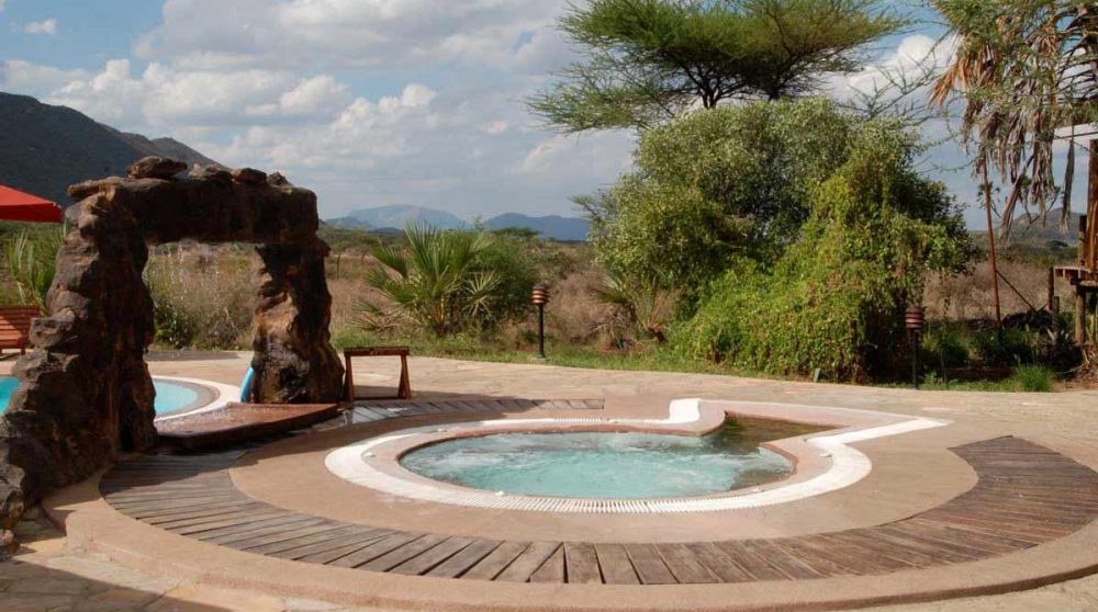 Jacuzzi au Larsens Tented Camp