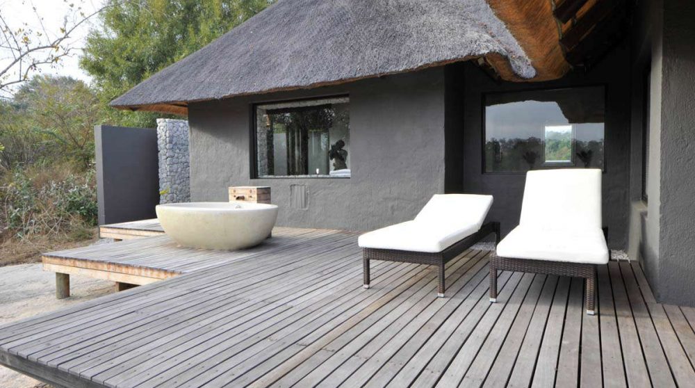 Terrasse au Londolozi Granite Suites