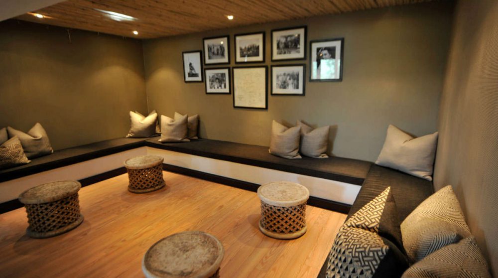 Une banquette du Londolozi Pioneer Camp