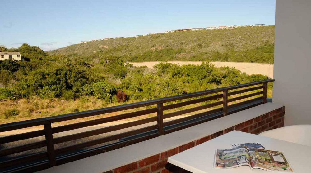 La terrasse d'une chambre Luxury au Christiana Lodge